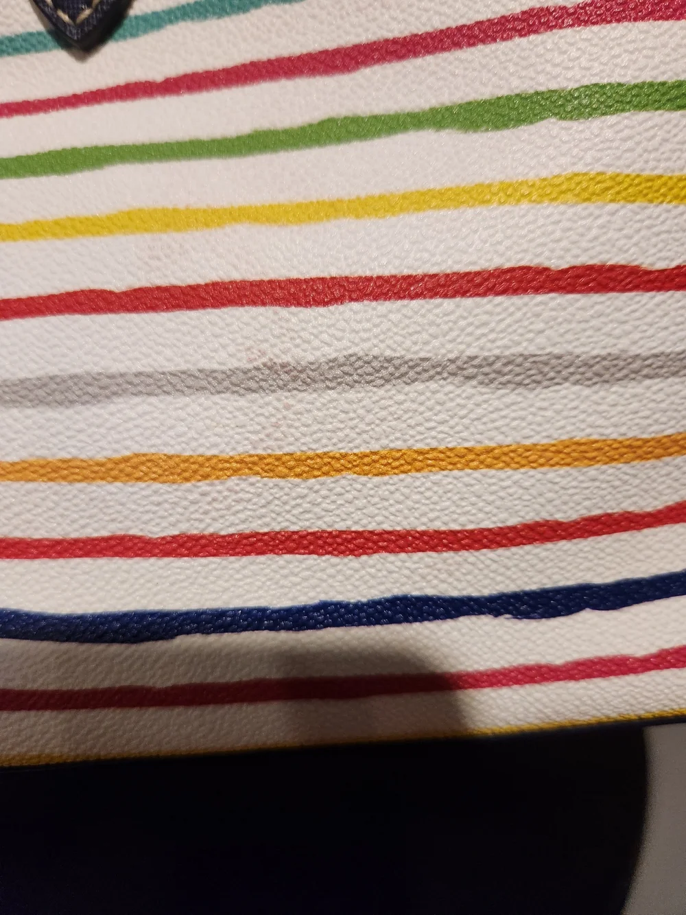 Dooney & Bourke Bitsy Multicolor Striped Dome Satchel - Navy Trim